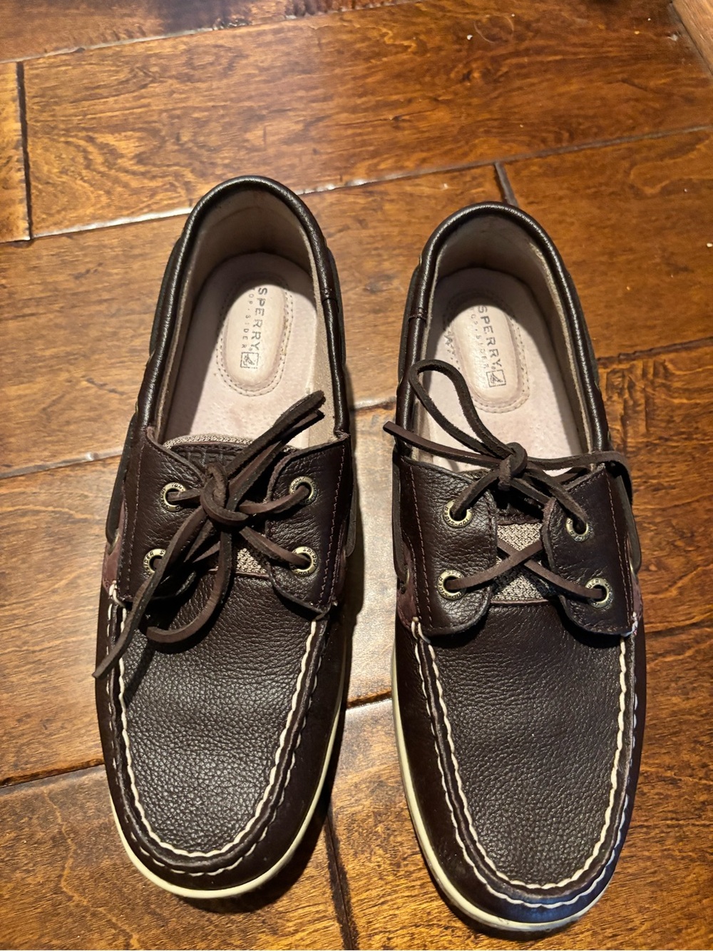 Sperry Dark Brown Leather 2-Eye Boat Shoes